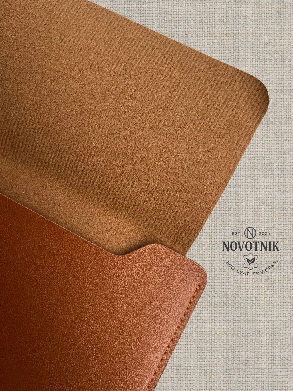Brown sleeve case for Mac