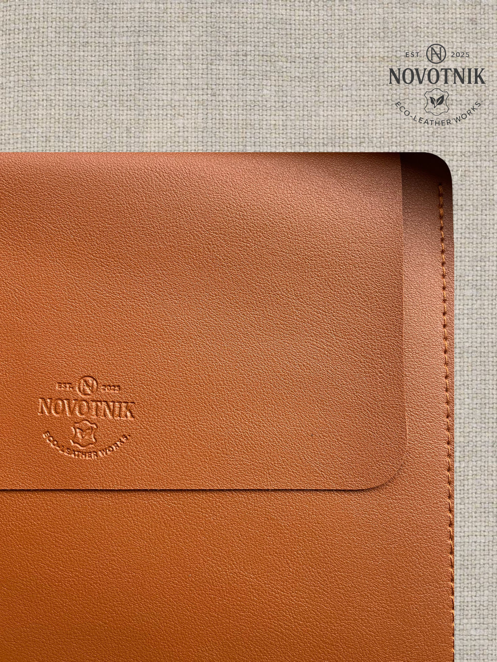 Brown sleeve case for Mac