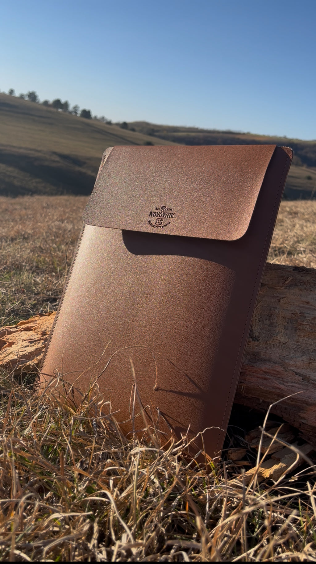 Brown sleeve case for Mac